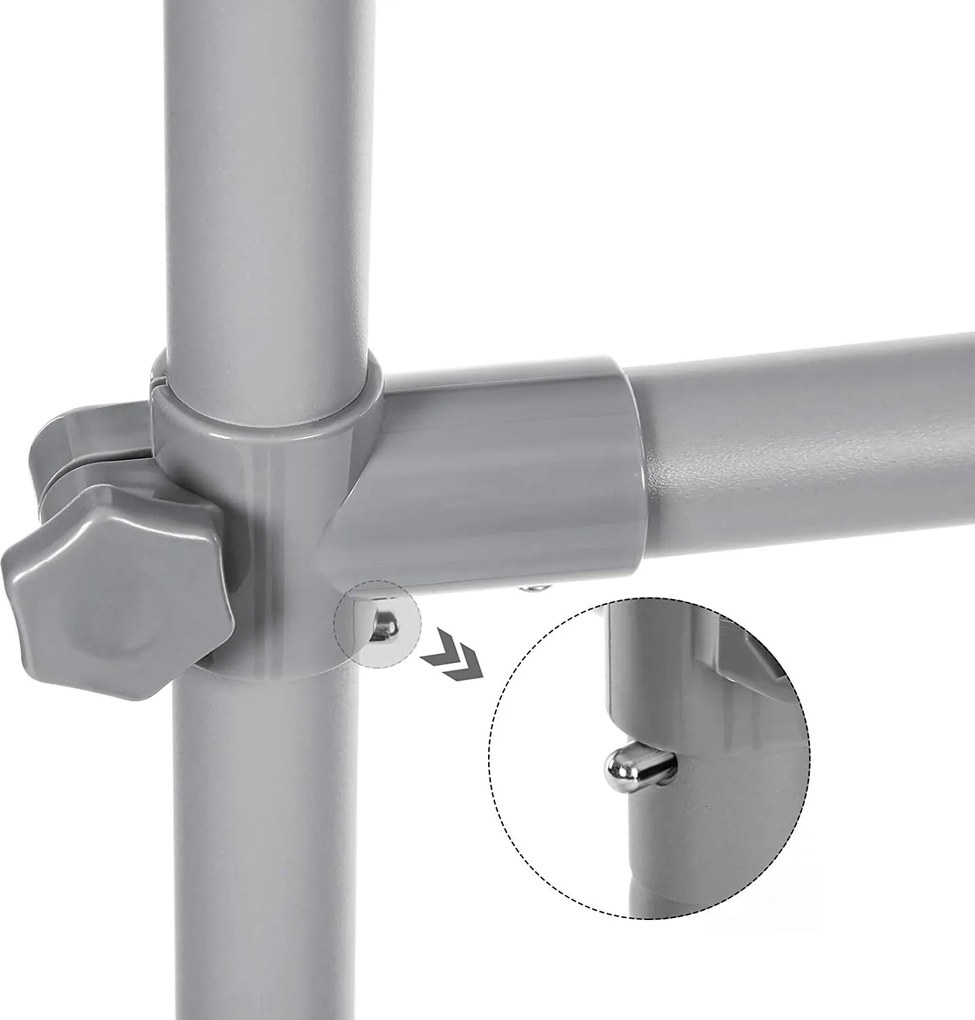 Ruhaállvány, kettős ruhasín hosszabbítható 87-tol 150 cm-ig