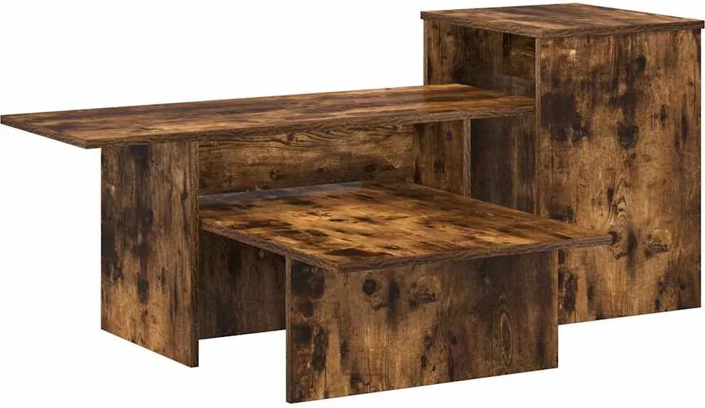 vidaXL Konzolasztal Füstölt tölgy 91,5 x 35 x 38,5 cm Faanyag