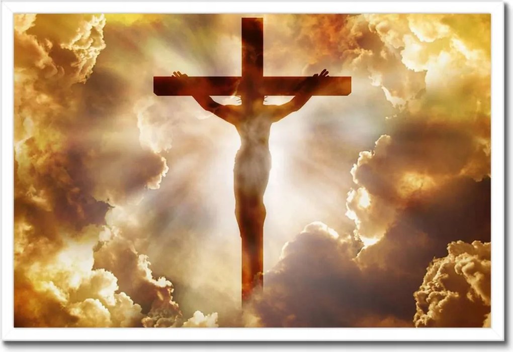 Poszterek keretben 60x40 Jézus keresztre feszítése