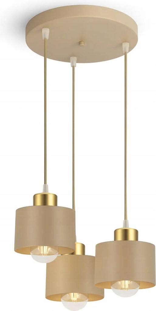 Mennyezeti lámpa függeszték csillár kasmír ekrü bézs 485-EZ3 nappali asztal Led