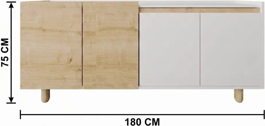 Ravenna Modern 180 - Sapphire Oak, White