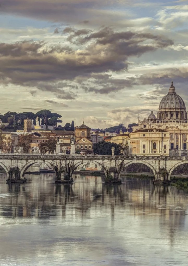 Poszter 21x29,7cm Kilátás a Basilica di San Pietro-ra a Vatikánban, Assaf Frank