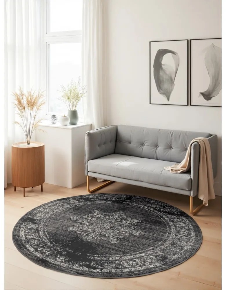 Szürke kerek szőnyeg ø 120 cm Gloria Lydia – Hanse Home