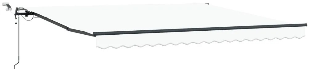 Automatikus Behúzható Napellenző LED világítással Fehér 400x300 cm