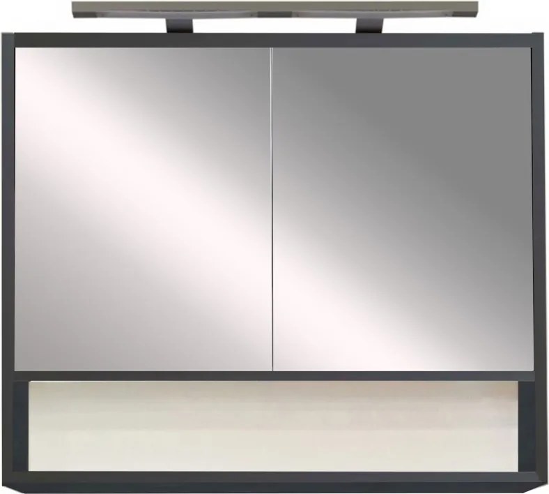 Luna 80 felső tükrös szekrény, antracit