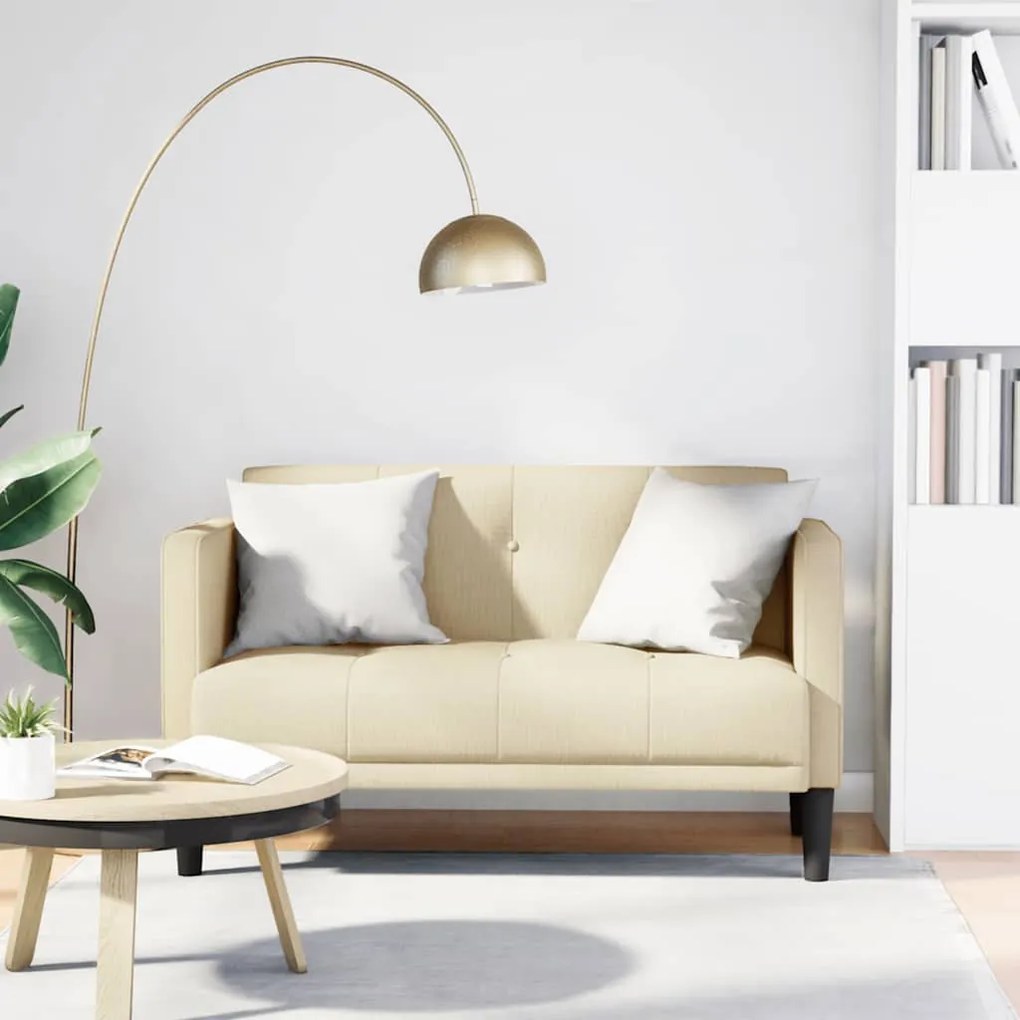 krém szövet loveseat kanapé 111 cm