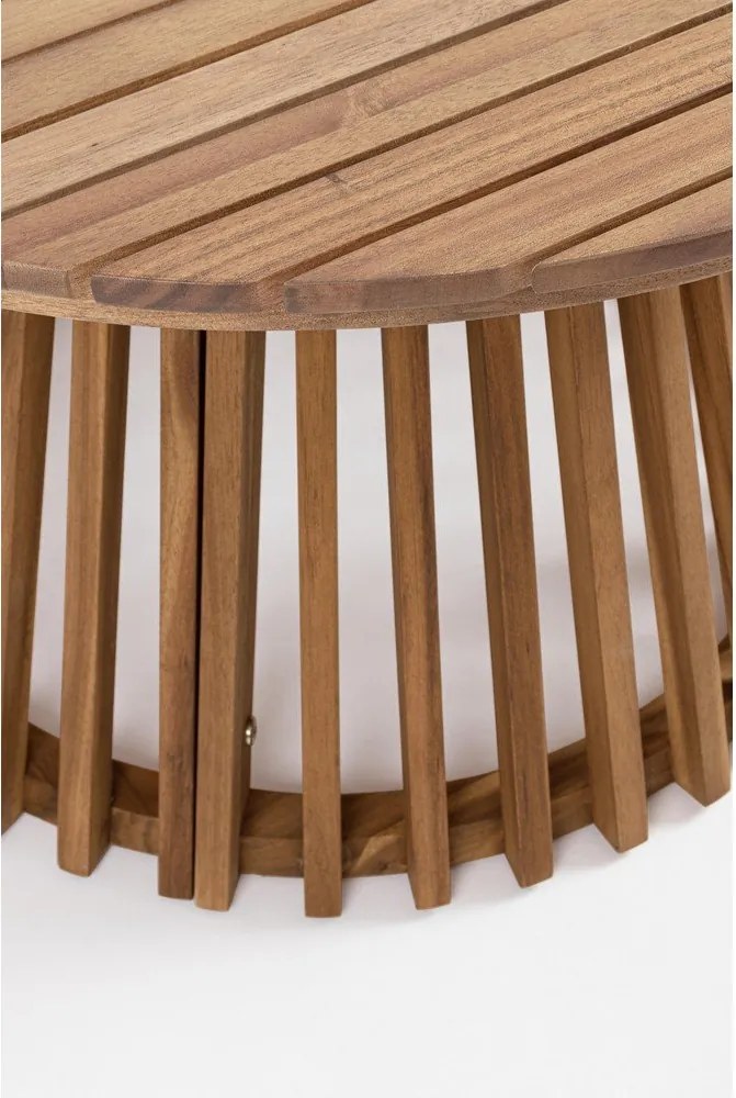Akácfa kerek kerti dohányzóasztal ø 70 cm Rodano – Bizzotto