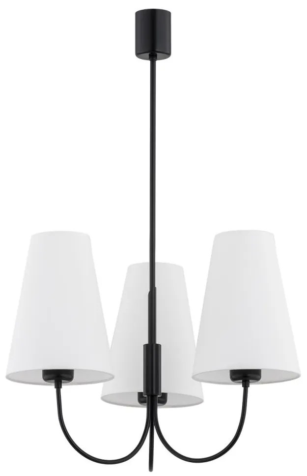 Argon Argon 6268 - Csillár rúdon SAFIANO 3xE27/15W/230V fekete AR6268