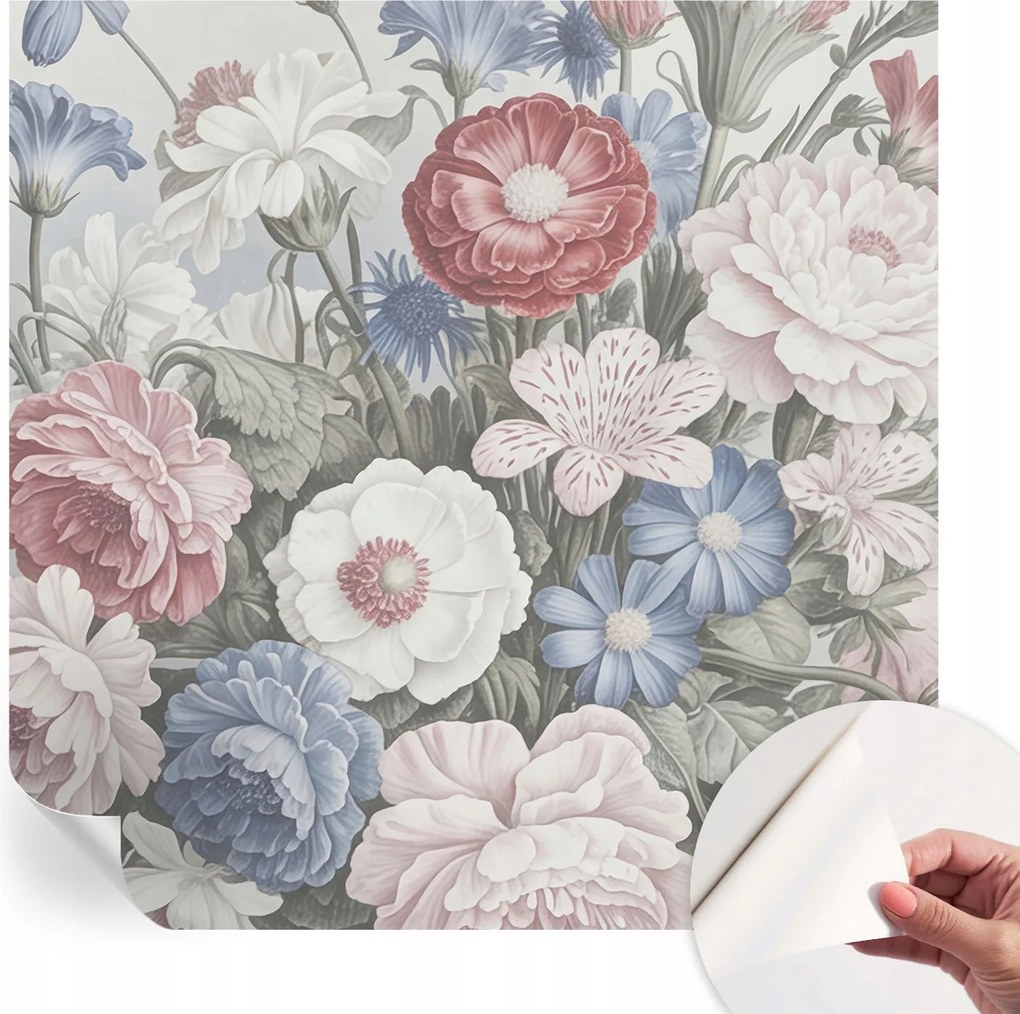 Dekoratív Öntapadós Tapéta Divatos Minták Színes csokor 250x250 cm