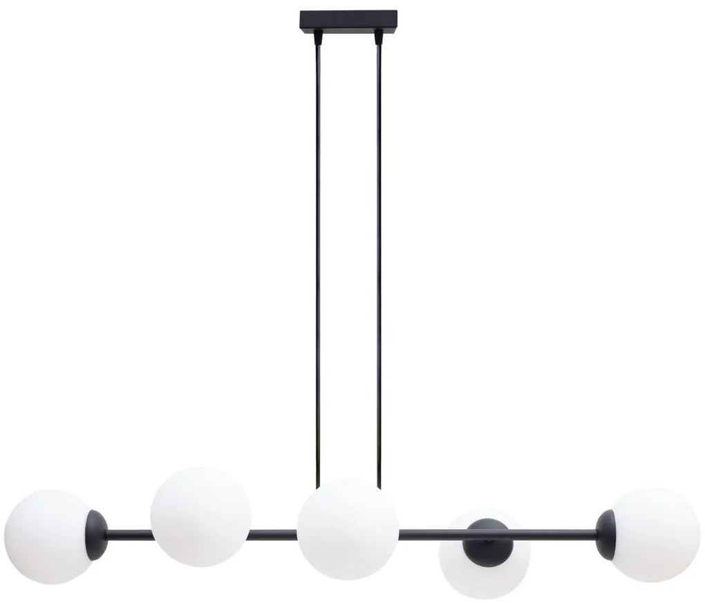 Csillár zsinóron FIRA 5xE27/60W/230V fekete