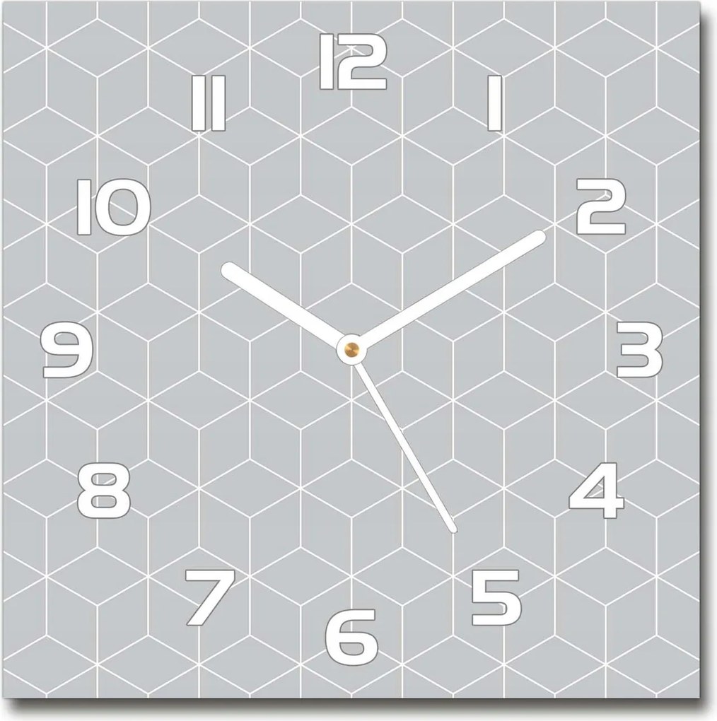 Üveg falióra Geometrikus háttér 30x30 cm