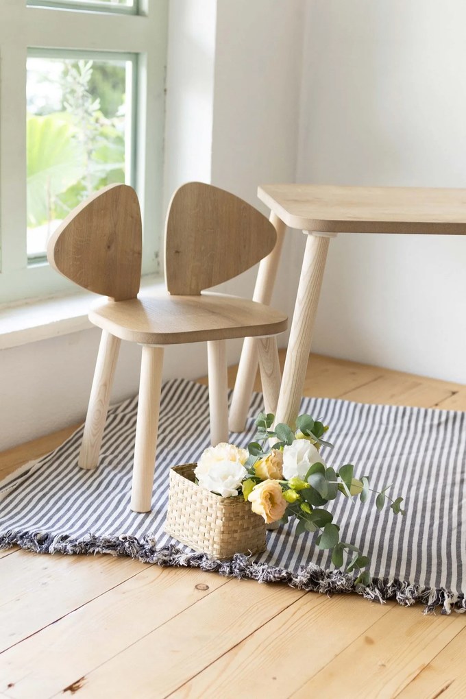 Gyerekasztal székekkel Mickey One Chair Set - Brown