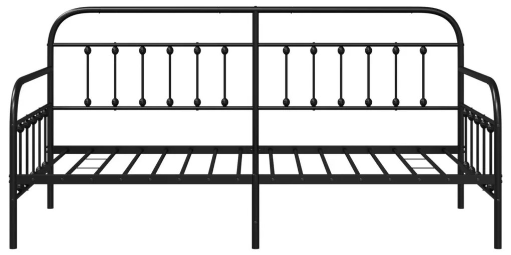 Fekete Nappaliágy Keret 100x190 cm Acél