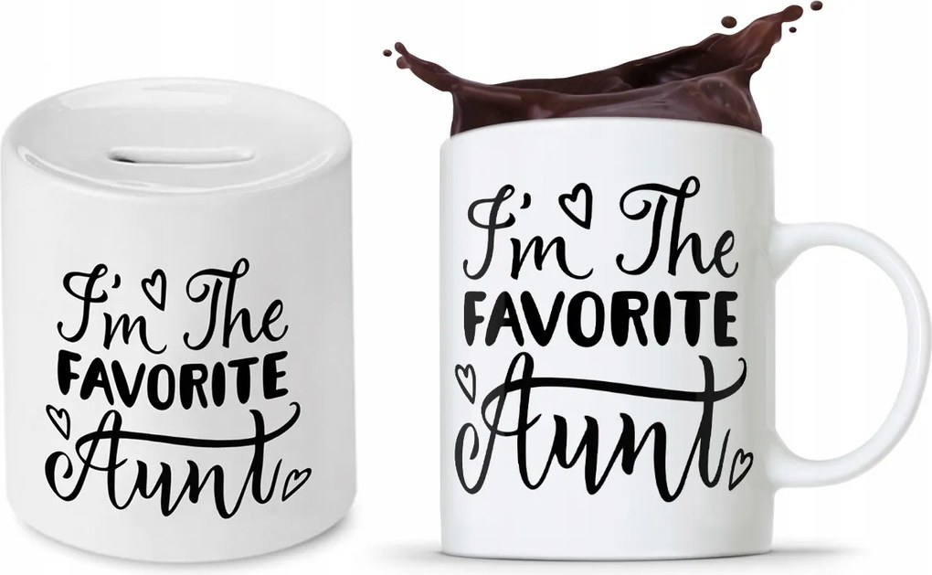 Néni Szett Ajándék Bögre Persely fényképes nyomtatással