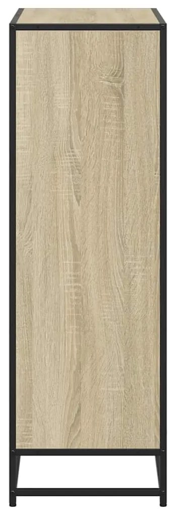 sonoma tölgy színű szerelt fa könyvszekrény 80,5x35x107,5 cm