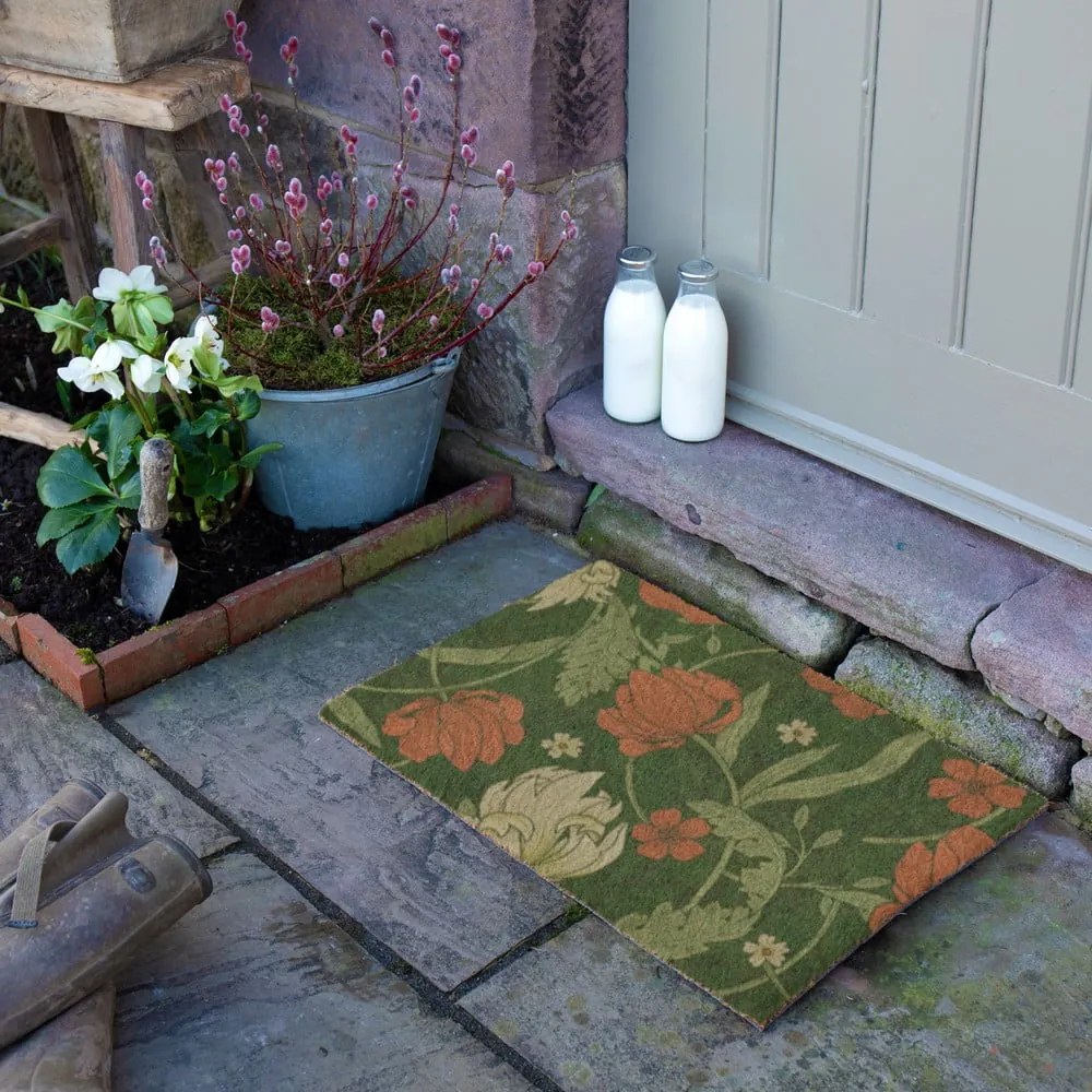 Kókuszrost lábtörlő 40x60 cm William Morris Rose – Artsy Doormats