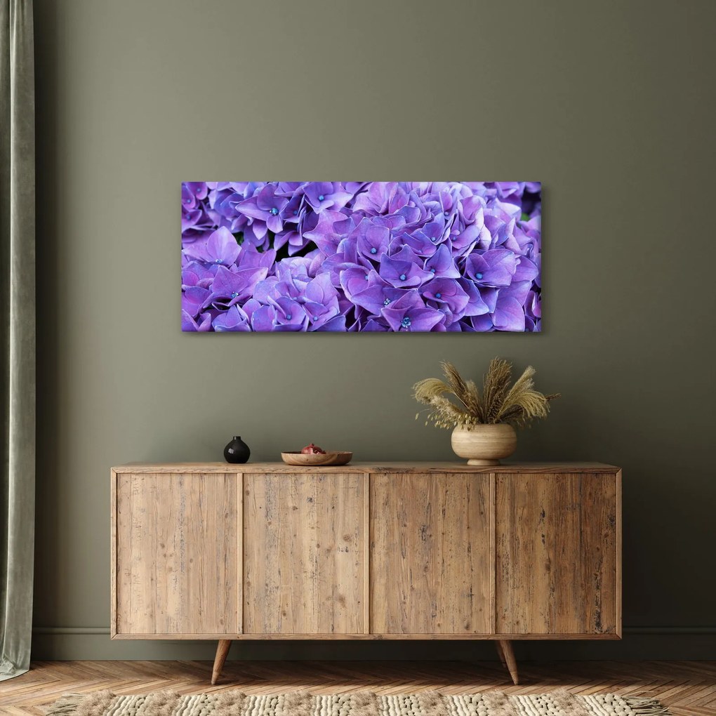 Lila virágok képe (120x50 cm)
