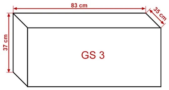 prince gs3 vízszintes szekrény elem SONOMA TÖLGY