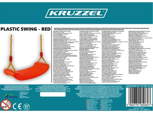 Plastic swing - red 23555