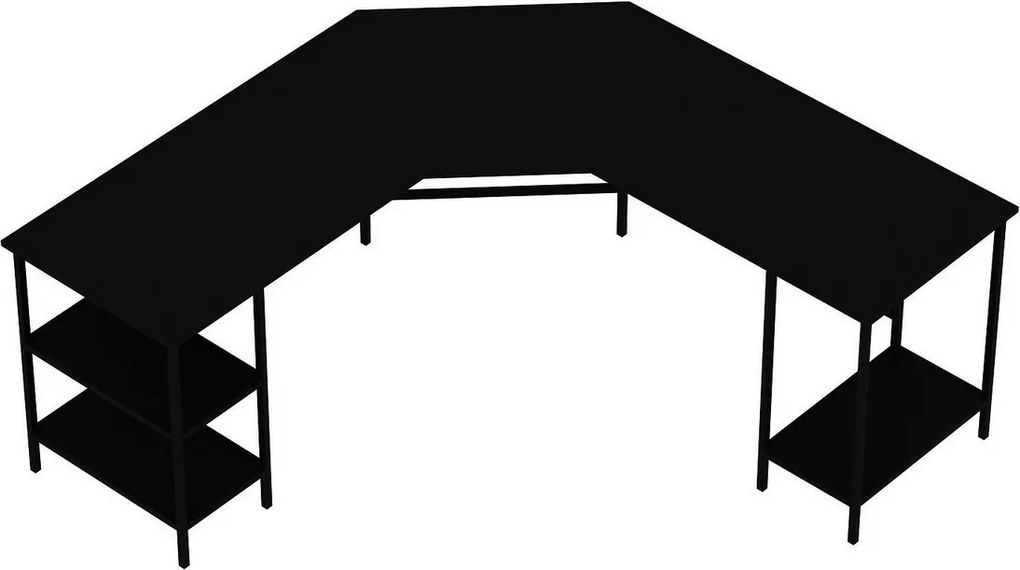 Power L Black íróasztal