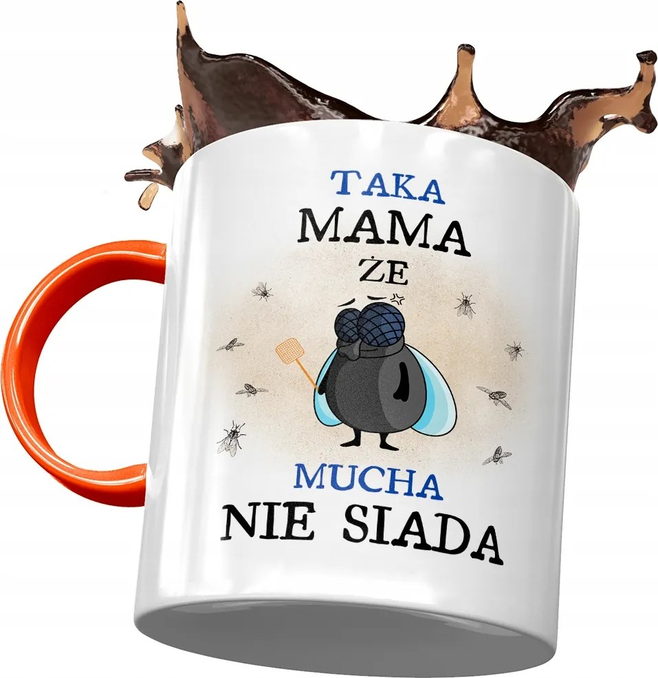 Narancssárga bögre Anyák napjára, fényképes nyomtatással