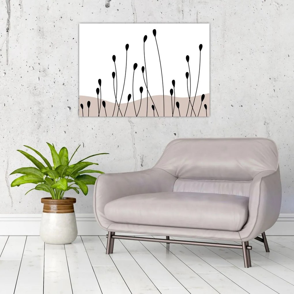 Üveg kép - Grafikus rét N⁰1 (70x50 cm)