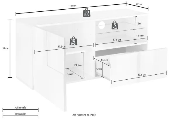 SERIAN Sonoma tölgy TV-állvány