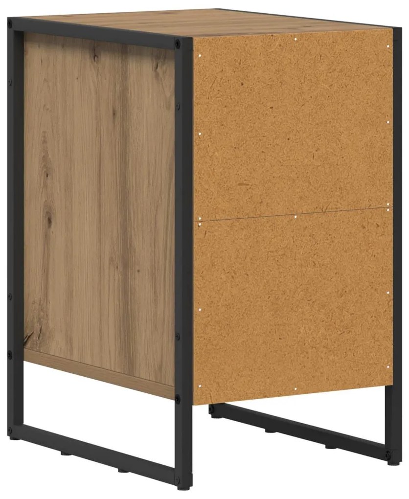 vidaXL Éjjeli asztal 2 pcs Művészi tölgy 39,5 x 30 x 50 cm Faanyag