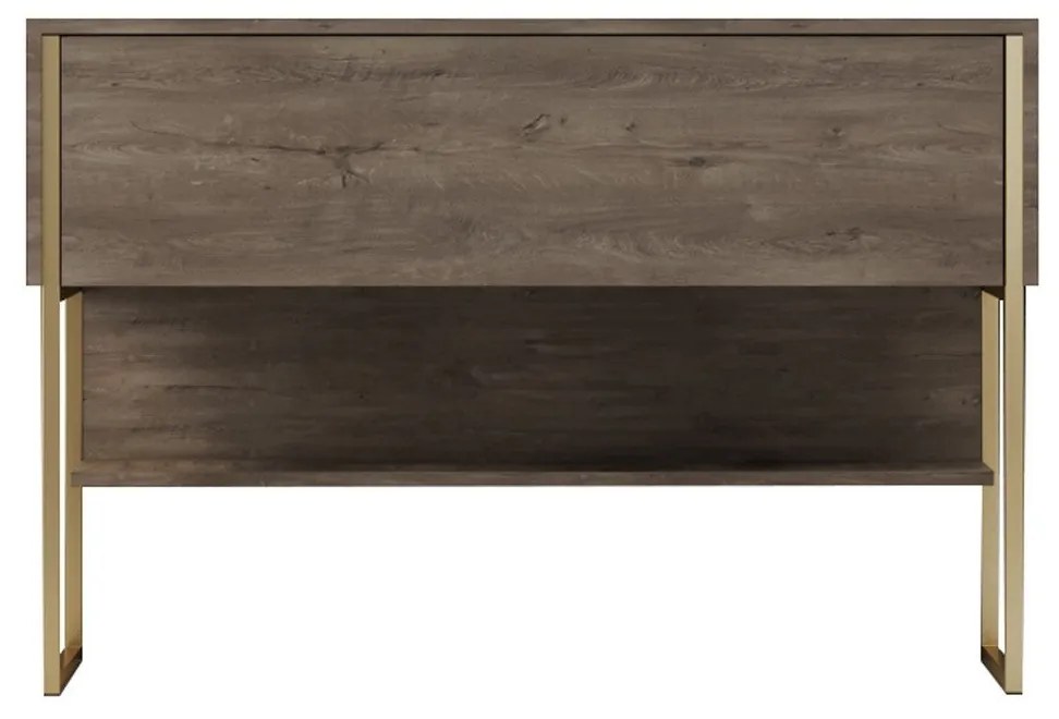 Komód Luxe - Gold, Walnut
