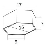 Argon 3828 - LED Mennyezeti lámpa ARIZONA LED/9W/230V fehér