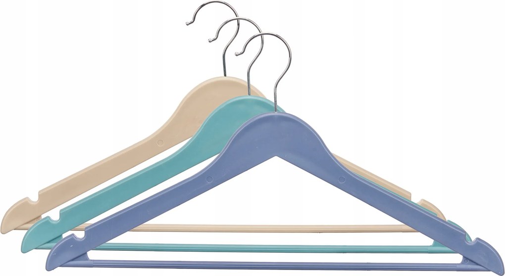 Szekrényakasztók Műanyag Színes 3 Db-os Szett 42,5 X 3 X 22,5 CM