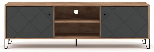 SULA TV-állvány, craft tölgy/fekete