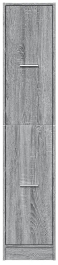 szürke sonoma színű szerelt fa patikaszekrény 30x41x144,5 cm