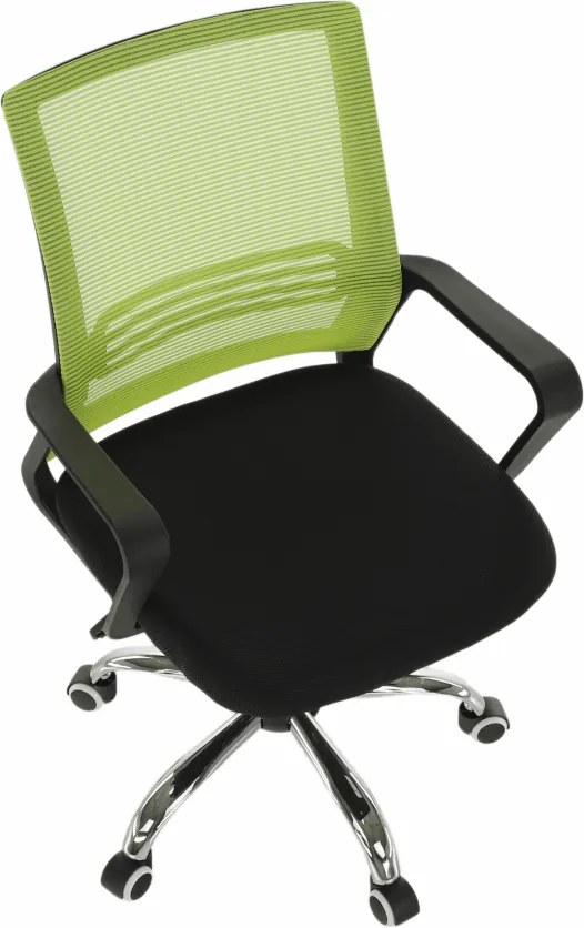 Irodai szék, háló zöld/fekete anyag, APOLO