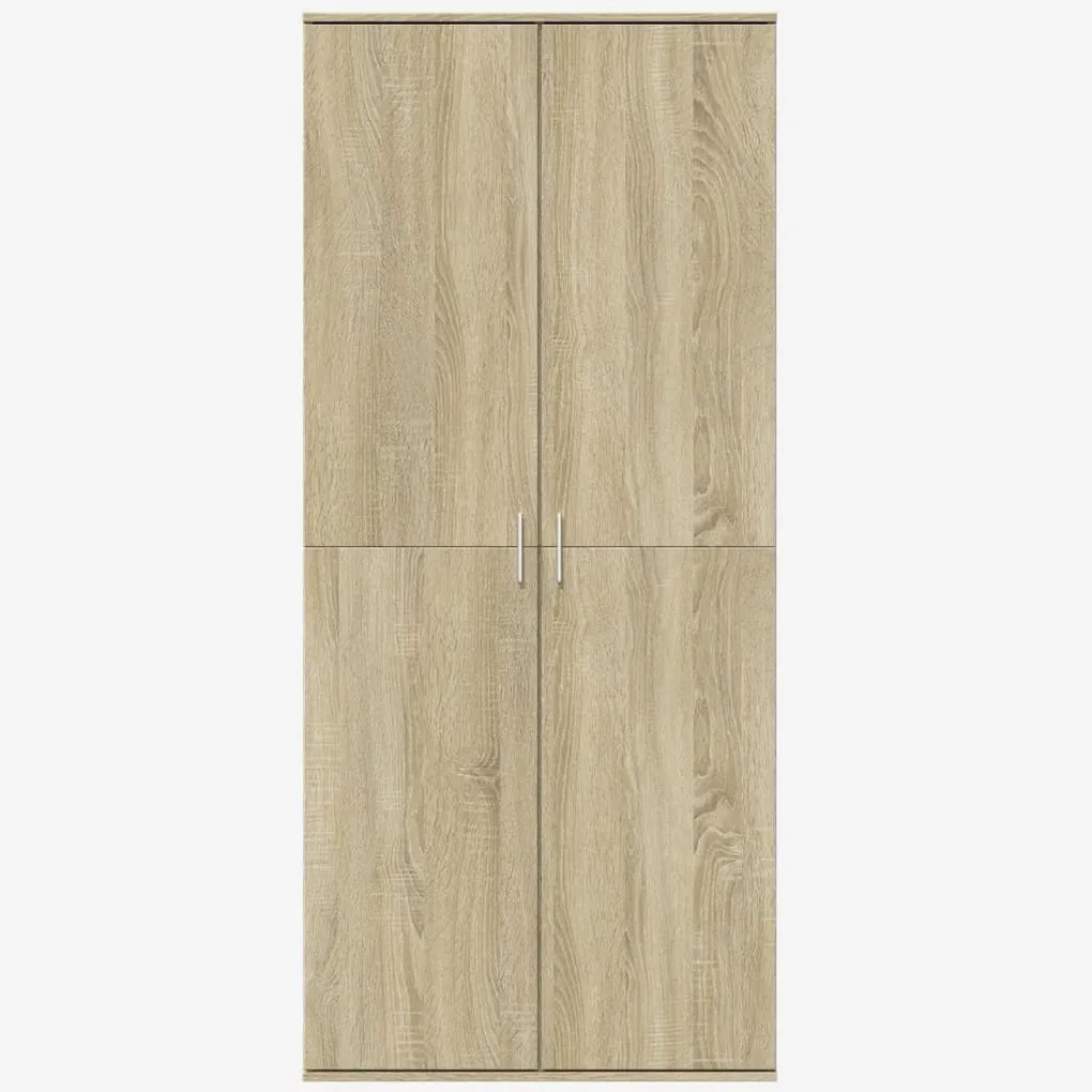 sonoma tölgy színű szerelt fa magasszekrény 80 x 35 x 180 cm