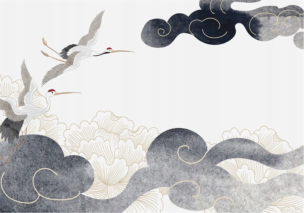 Flizelina Dekoratív Fotótapéta Hálószobába Daruk repülés közben 312x219 Ragasztó