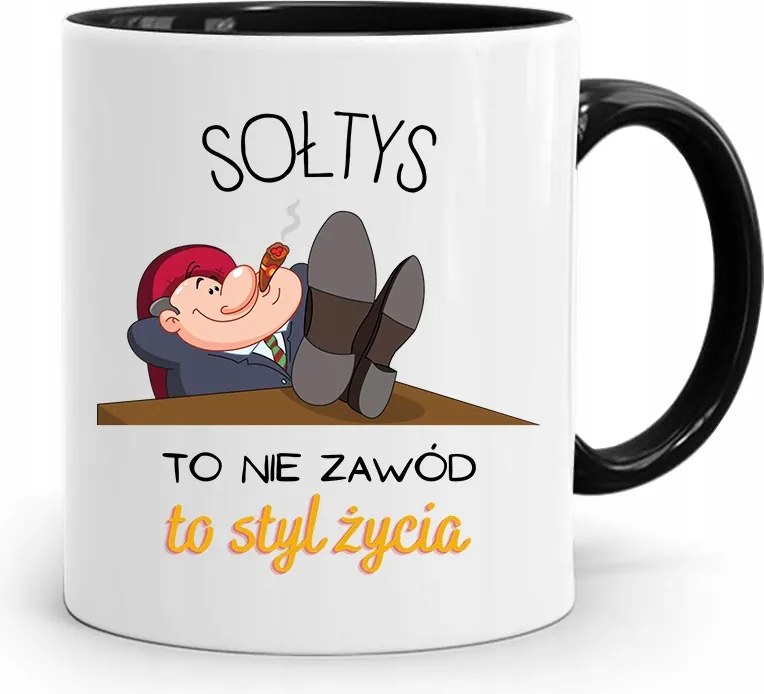 A Soltys Számára A Fekete Soltys Bögre Egy Életstílus, fényképes nyomtatással