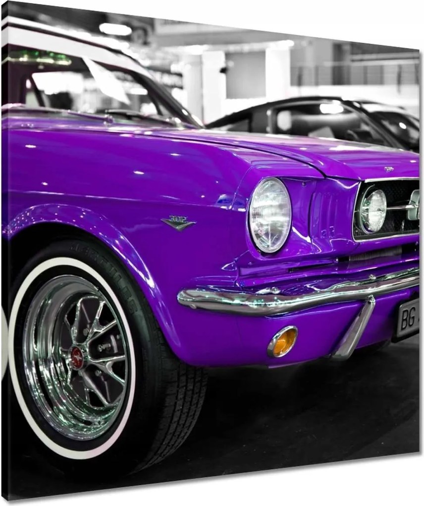 Vászonkép 60x60 Lila Ford Mustang