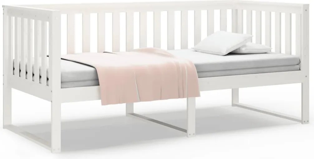 vidaXL fehér tömör fenyőfa kanapéágy matrac nélkül 90 x 190 cm