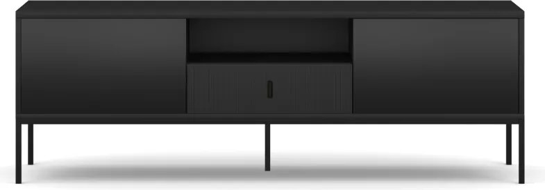 Komód 2 ajtóval és 1 fiókkal fekete színben fekete fogantyúkkal – MAGGIORE MA01