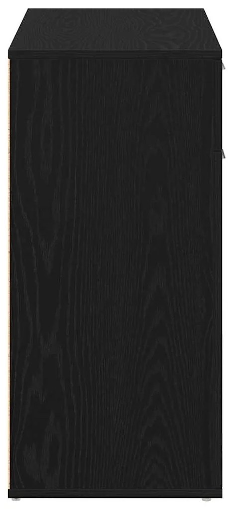 fekete tölgy forgácslap tálalószekrény 80 x 36 x 75 cm