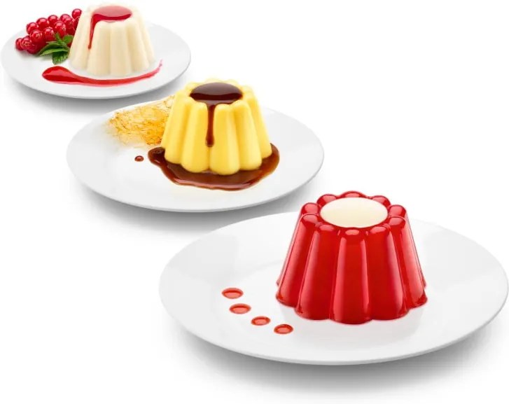 4 db-os pudingforma szett, ø 8 x 7 cm - Metaltex