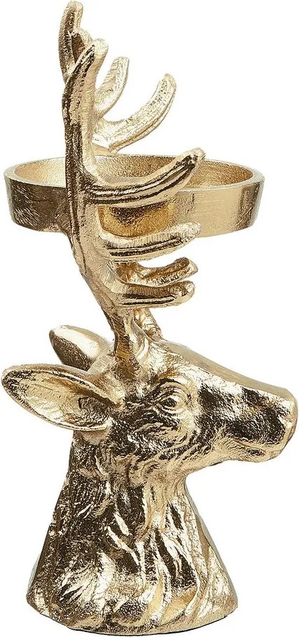 OH MY DEER gyertyatartó, arany 21cm