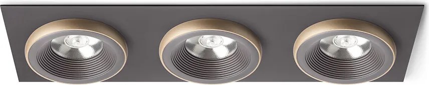 RENDL SHARM SQ III zápustná hnědá/perleťová zlatá 230V LED 3x10W 24° 3000K