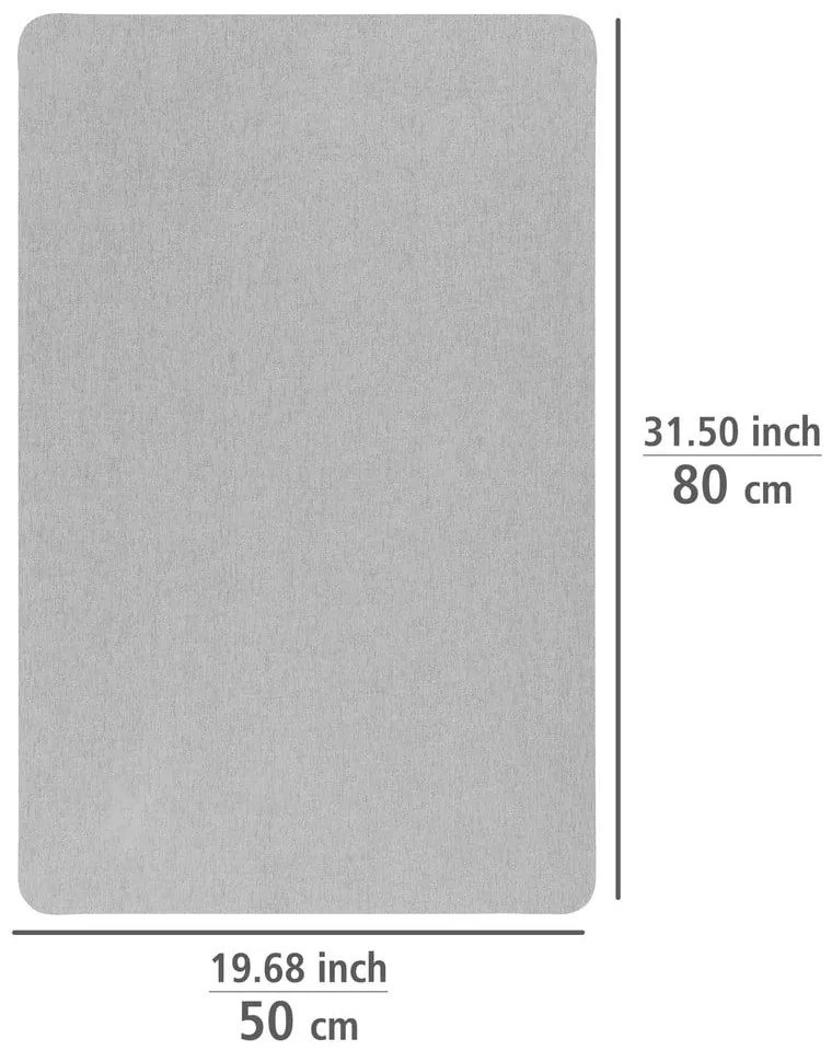 Szürke fürdőszobai kilépő 50x80 cm – Wenko