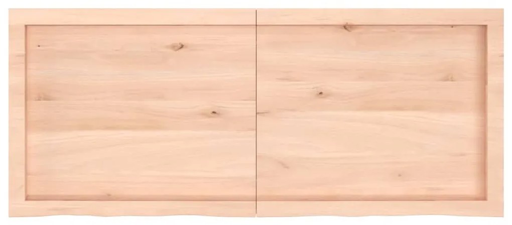 kezeletlen tömör tölgyfa fali polc 120x50x(2-6) cm