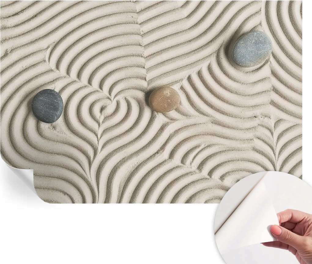 Modern öntapadós fali fotótapéta Harmonikus hullámok 104x70 cm