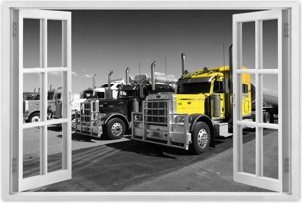 Poszterek 90x60 Sárga teherautó az USA-ból