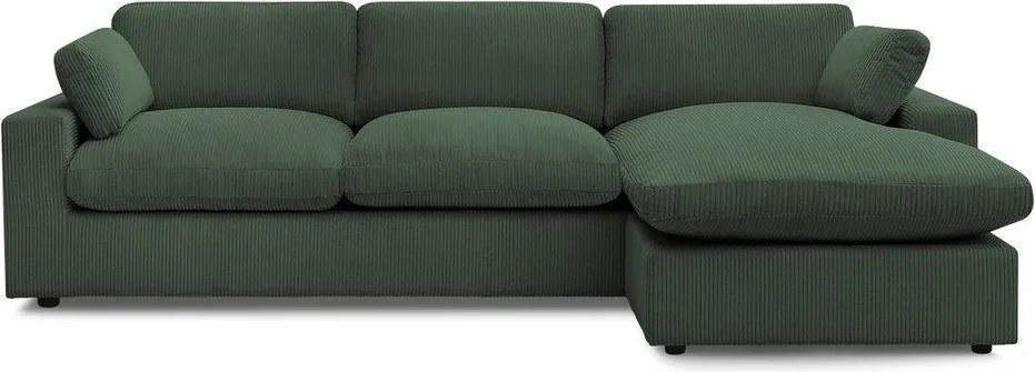 Zöld kordbársony sarokkanapé Belair – Bobochic Paris