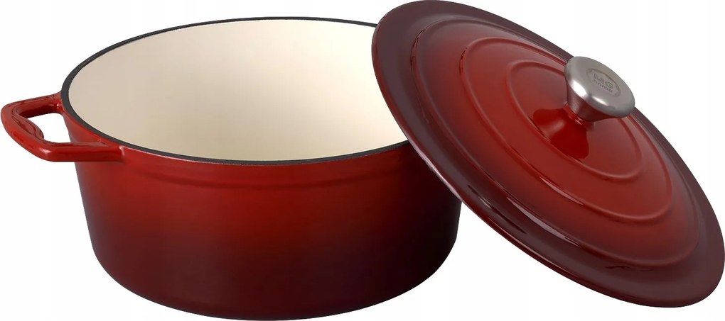 Mg Home Infinito öntöttvas fazék 25 cm 4,8 l indukciós sütő